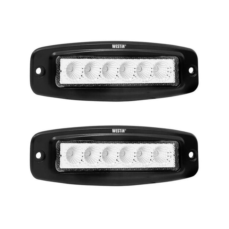 ويستين 09-1918FM6 FM6 تركيبات LED مسطحة صف واحد 6x3W بريدجلوكس مع أسلاك منتهية (مجموعة من 2)